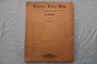 1890 OTTO LANGEY'S TUTORS CLARINET & SLIDE TROMBONE- LOT OF 2- SOFTCOVER- K 3384