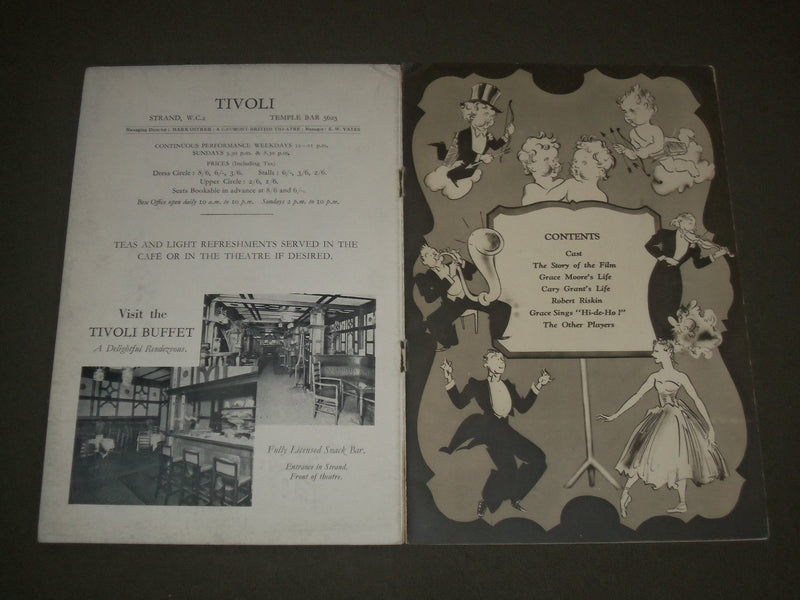 1937 FAN FARE SOUVENIR PROGRAMME - FOR YOU ALONE - GRACE MOORE - GRANT - J 2639