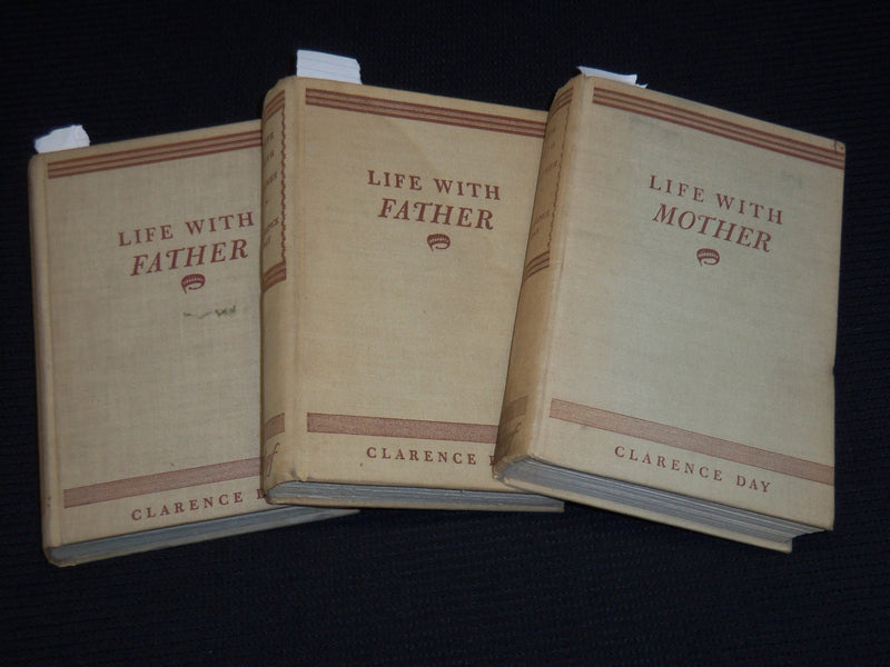 1935-1936 LIFE WITH FATHER - MOTHER BOOK LOT OF 3 - CLARENCE DAY - KD 3905J