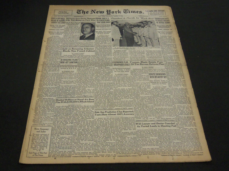 1952 MARCH 8 NEW YORK TIMES - SENATE SHOWDOWN WITH M'CARTHY SET - NT 4548