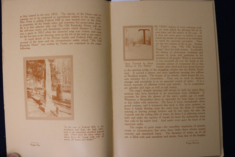 1959 THE OLD KENTUCKY HOME SOFTCOVER BOOK BY YOUNG E. ALLISON - K 1408