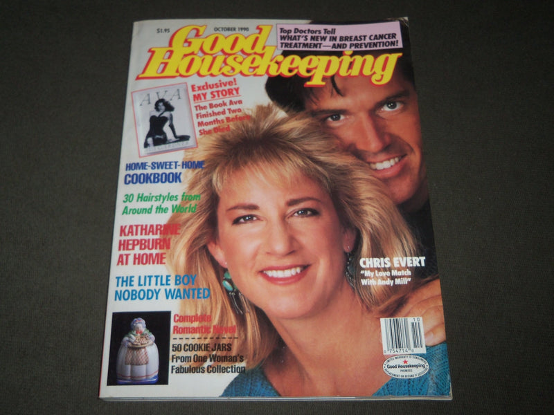 1990 OCTOBER GOOD HOUSEKEEPING MAGAZINE - CHRIS EVERT & ANDY MILL - B 2809