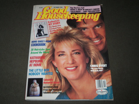 1990 OCTOBER GOOD HOUSEKEEPING MAGAZINE - CHRIS EVERT & ANDY MILL - B 2809