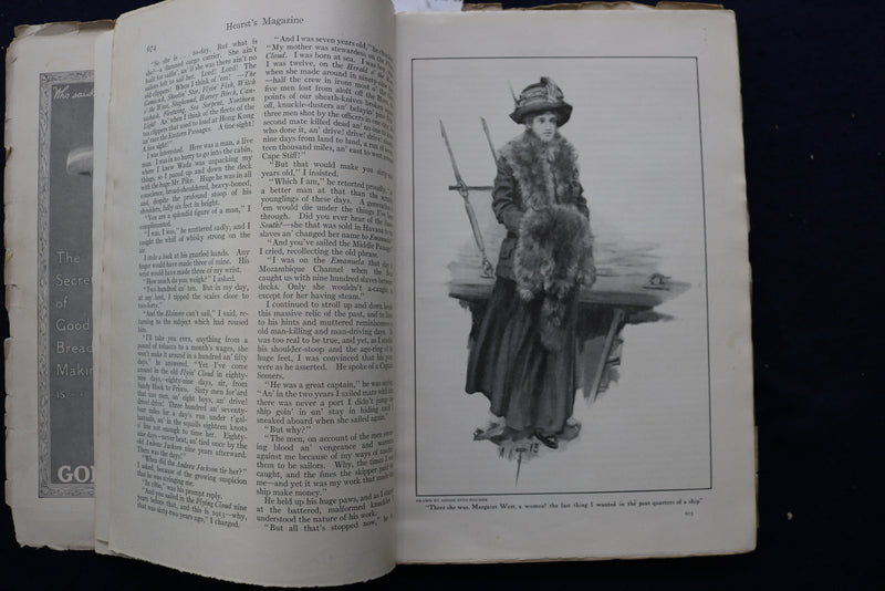 1913 NOVEMBER HEARST'S MAGAZINE - C.D. GIBSON COVER - JACK LONDON STORY - K 757