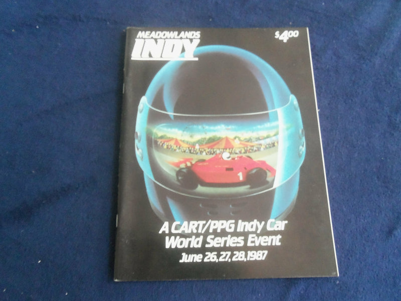 1987 JUNE 26-28 MEADOWLANDS INDY WORLD SERIES EVENT RACING PROGRAM - SP 3804X
