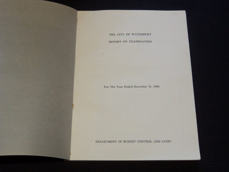 1949-1957 WATERBURY CONNECTICUT ANNUAL COMPTROLLER REPORTS LOT OF 3 - O 2351A