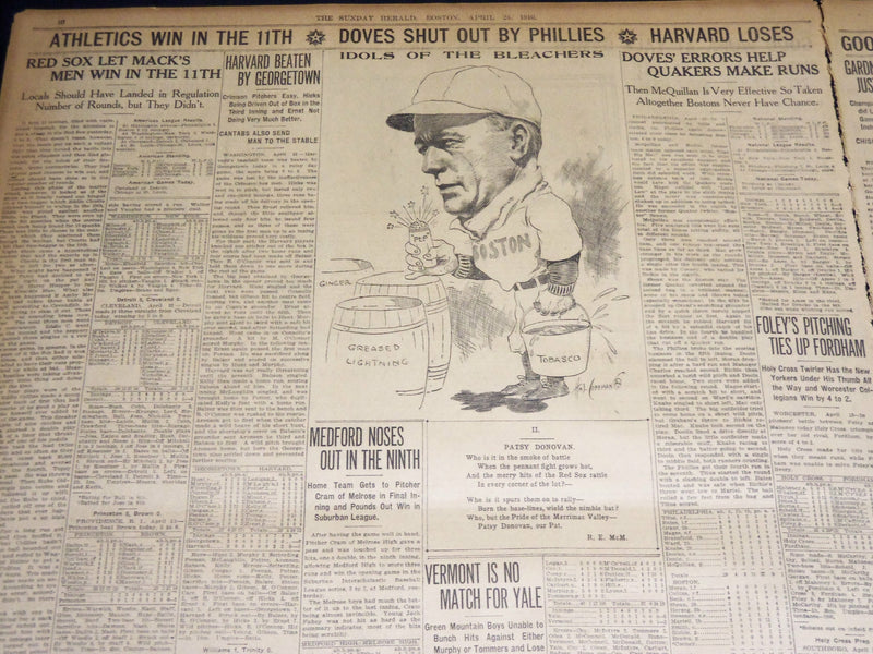 1910 APRIL 24 THE BOSTON HERALD NEWSPAPER - MARK TWAIN FUNERAL RATES - BH 367