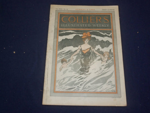 1902 AUGUST 9 COLLIER'S MAGAZINE - NICE ILLUSTRATED COVER - ST 6663