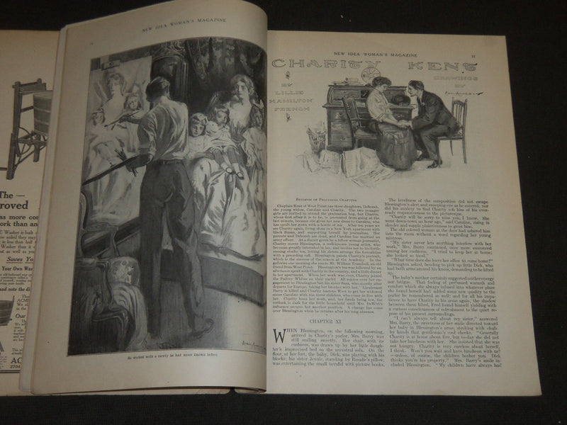 1907 MARCH NEW IDEA WOMAN'S MAGAZINE - COLOR FASHION - ILLUSTRATIONS - ST 254