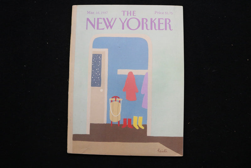 1987 MARCH 16 NEW YORKER MAGAZINE - GREAT ILLUSTRATED COVER - NY 3277