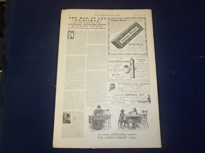 1899 APRIL 29 THE SATURDAY EVENING POST MAGAZINE - NICE ILLUSTRATIONS - B 6703