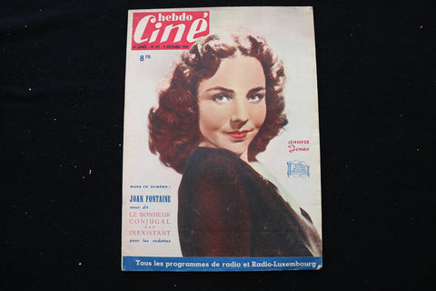 1949 DEC 9 HEBDO CINE MAGAZINE - JENNIFER JONES COVER - E 24976