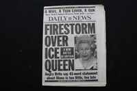 1997 SEP 4 NEW YORK DAILY NEWS NEWSPAPER - FIRESTORM OVER ICE QUEEN - NP 8915