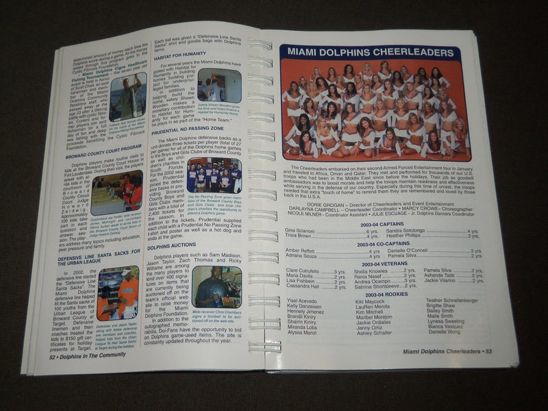 1993-2006 MIAMI DOLPHINS FOOTBALL MEDIA GUIDES LOT OF 5 - KD 4787