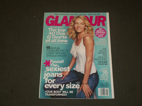 2006 JULY GLAMOUR MAGAZINE - UMA THURMAN COVER - B 2999