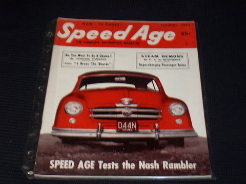 1952 JANUARY SPEED AGE MAGAZINE - NICE RACING FRONT COVER - E 2008