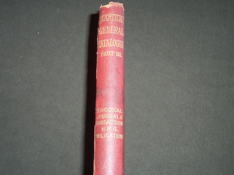 1882 PERIODICAL LITERATURE CATALOGUE BERNARD QUARITCH PART 3 - KD 2087