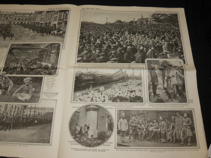 1914 NOVEMBER 22 NEW YORK TIMES PICTURE SECTION - W. W. I. - NP 5612