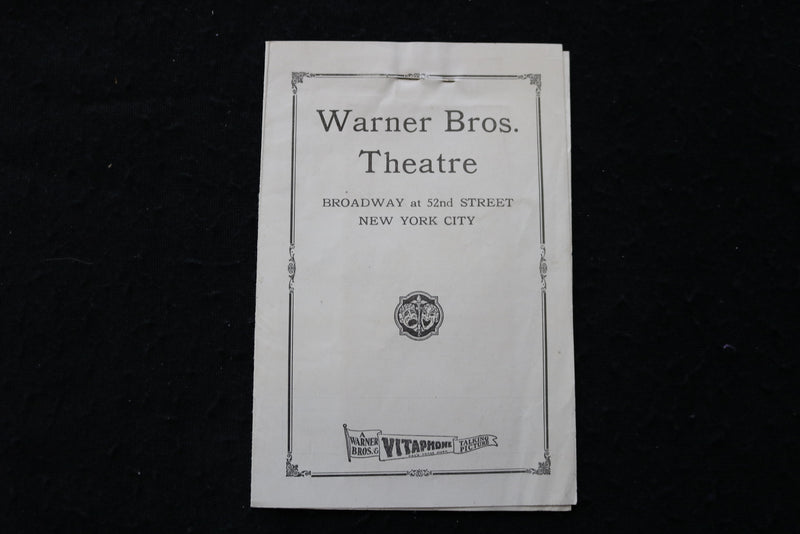 1930 OLD ENGLISH PROGRAM AND REVIEW - WARNER BROS. THEATRE-NEW YORK CITY- K 1796