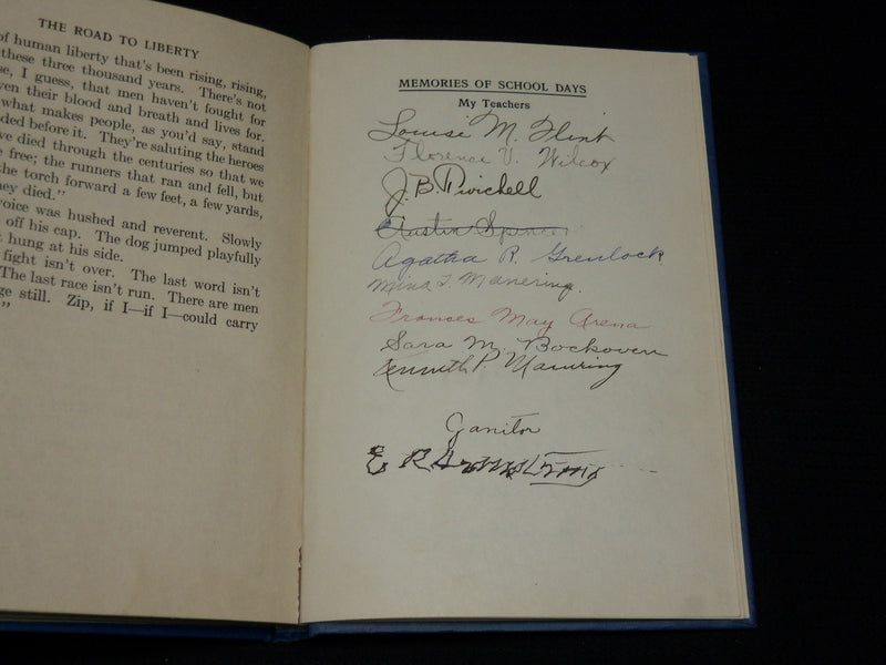 1928 THE ROAD TO LIBERTY HARDCOVER BOOK BY HERMANN HAGEDORN - KD 7291