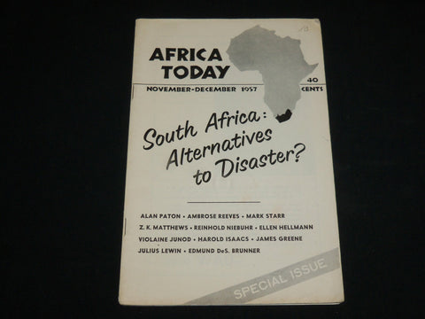 1957 NOVEMBER/DECEMBER AFRICA TODAY MAGAZINE - SPECIAL ISSUE - J 6541