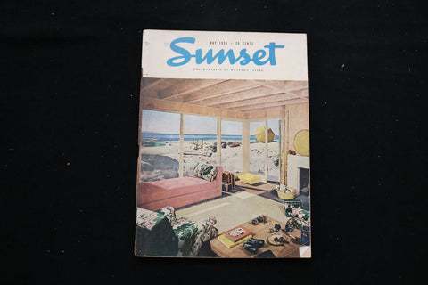 1950 MAY SUNSET MAGAZINE - A BEACH HOUSE COVER - SP 3745W