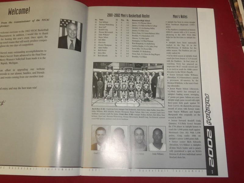 2002 NYCAC BASKETBALL TOURNAMENT PROGRAM - J 4263