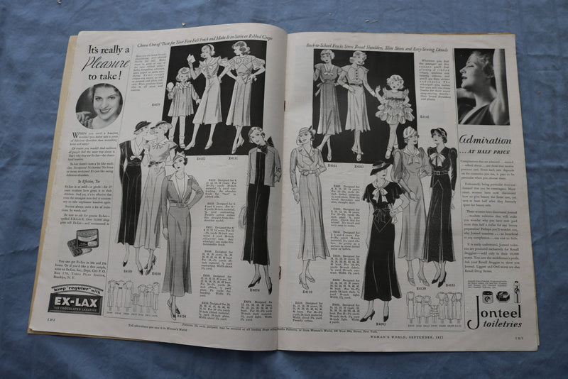1933 SEPTEMBER WOMAN'S WORLD MAGAZINE - OUTSIDE MONEY BY BERTON BRALEY- SP 4783Y