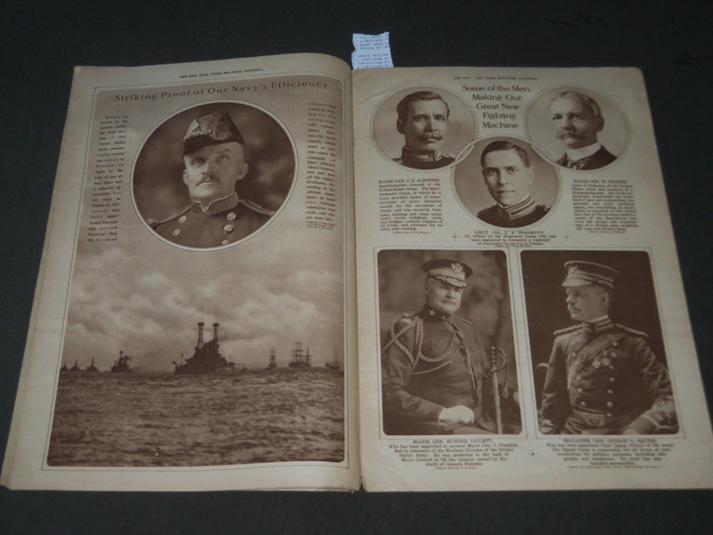 1917 JULY 12 MID-WEEK PICTORIAL MAGAZINE SECTION - NAVAL GUNNERS - J 3271