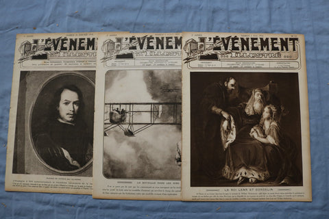 1916-1918 L'EVENEMENT ILLUSTRE MAGAZINE - FRENCH - LOT OF 3 - O 3859