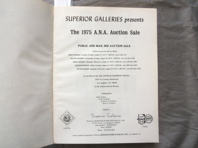1975 SUPERIOR STAMP AND COIN CO. AUCTION CATALOG - K 264