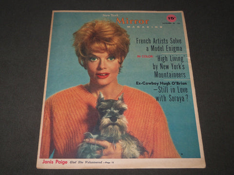 1961 NOVEMBER 26 NEW YORK MIRROR MAGAZINE - JANIS PAIGE COVER - J 2841
