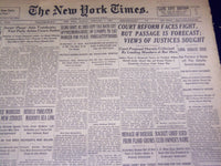 1937 FEBRUARY 7 NEW YORK TIMES - COURT REFORM FACES FIGHT - ELIHU - NT 3103