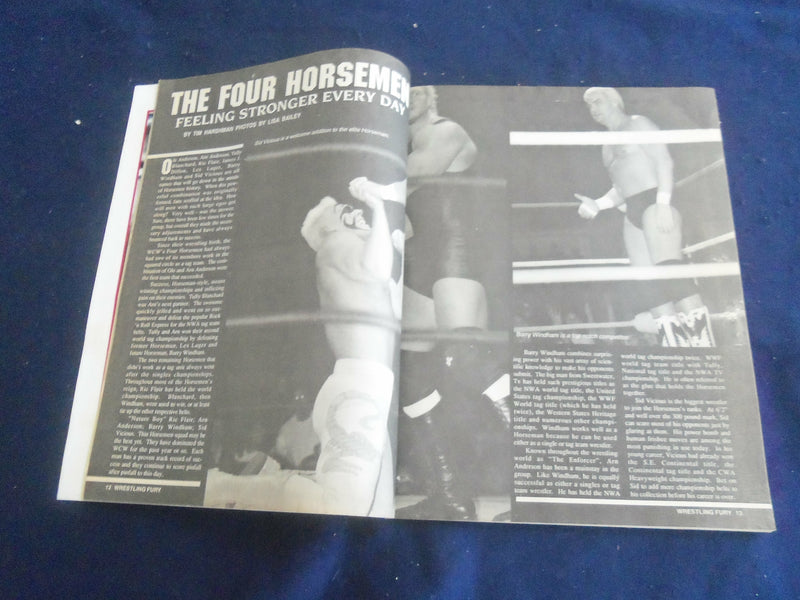 1991 WRESTLING FURY MAGAZINE - THE FOUR HORSEMEN COVER - ST 4628Z