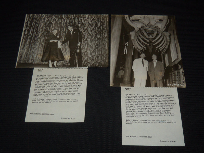 MOBY DICK - GREGORY PECK - JOHN HOUSTON PUBLICITY PHOTOS LOT OF 2 - #149