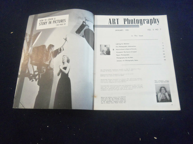 1951 JANUARY ART PHOTOGRAPHY MAGAZINE - NICE PHOTOGRAPHS & STORIES - SP 7491F