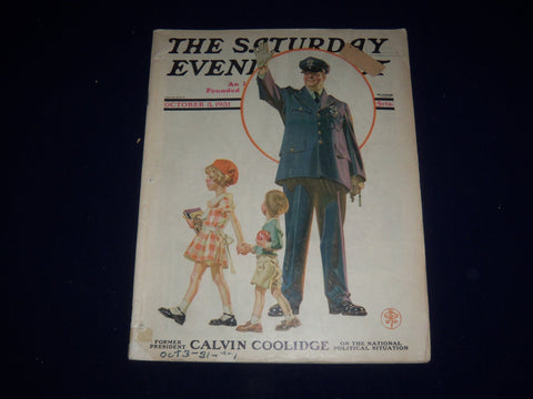 1931 OCTOBER 3 THE SATURDAY EVENING POST MAGAZINE - ILLUSTRATED COVER -SP 1410