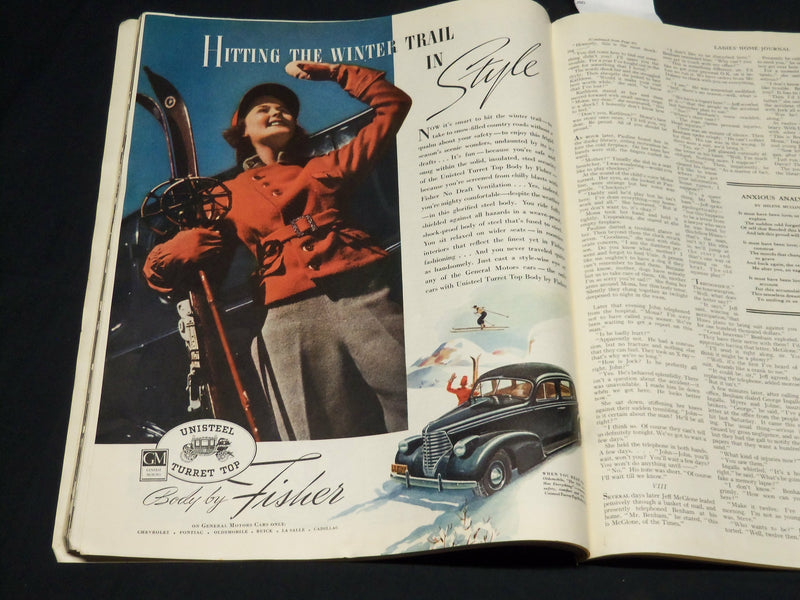 1938 JANUARY LADIES HOME JOURNAL MAGAZINE - BEAUTIFUL FRONT COVER - F 327