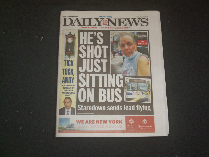 2021 AUGUST 6 NEW YORK DAILY NEWS NEWSPAPER - NY POLS MOVING TO IMPEACH CUOMO
