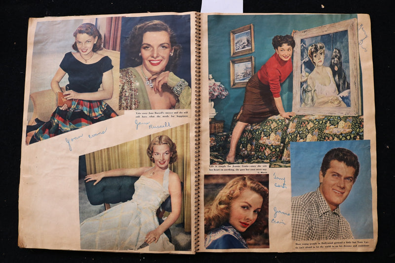 1950'S MOVIE STARS SCRAPBOOK LOADED -MARILYN MONROE-M. LANZA-A. GARDNER- E 24883