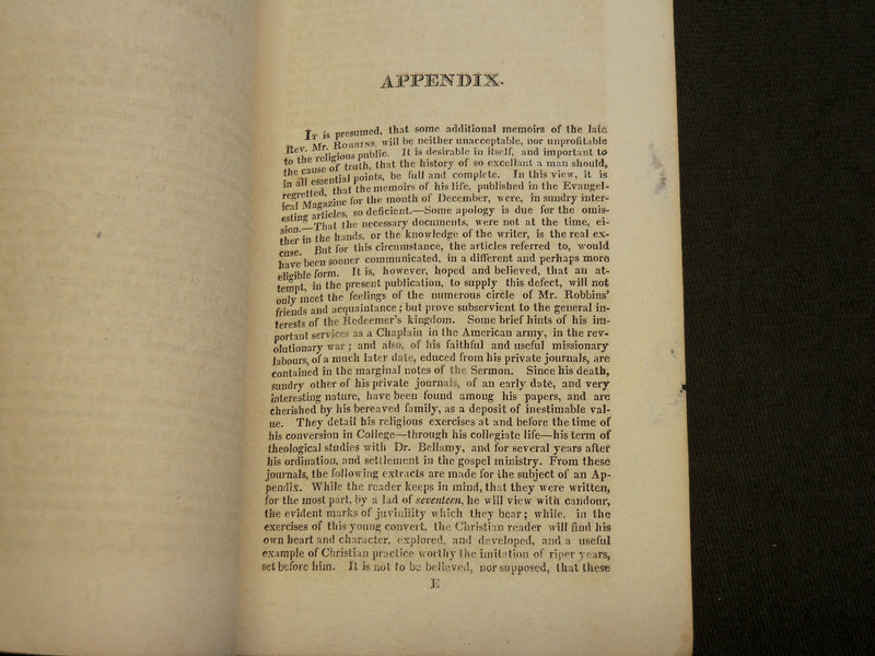 1814 REV. AMMI RUHAMAH ROBBINS FUNERAL SERMON BY CHAUNCEY LEE A. M. - J 6214