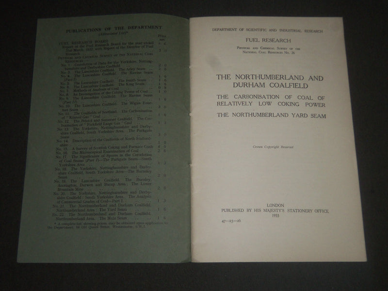 1923-1937 FUEL RESEARCH & NATIONAL COAL RESOURCES BULLETINS LOT OF 25 - WR 231