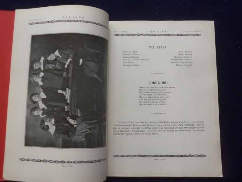 1923 THE LINK URSULINE ACADEMY YEARBOOK - GREAT FALLS, MONTANA - YB 3133
