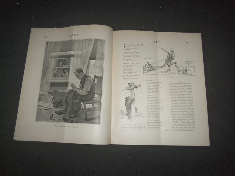 1917 AUGUST 16 LIFE MAGAZINE - A TOAST TO THE NAVY - L 765S