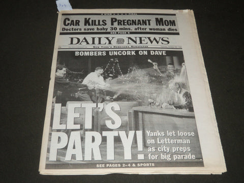 1996 OCTOBER 29 NEW YORK DAILY NEWS - YANKS LET LOOSE ON LETTERMAN - NP 2606