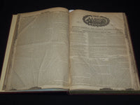 1827-1828 THE ALBION WEEKLY GAZETTE BOUND VOLUME NO. 6 - NEW YORK - R 89Y