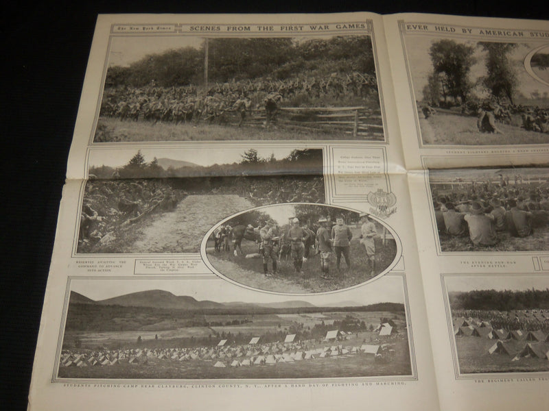 1915 AUGUST 15 NEW YORK TIMES PICTURE SECTION - FIRST WAR GAMES - NP 5487