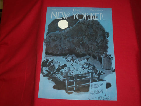 1973 JULY 30 NEW YORKER MAGAZINE FRONT COVER ONLY - GREAT ART FOR FRAMING