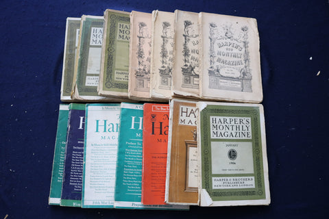 1866-1945 HARPER'S MONTHLY MAGAZINE - LOT OF 14 - O 3490