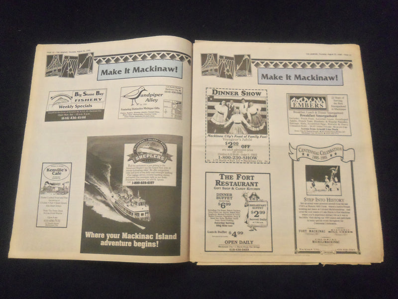1995 AUG 31 THE GRAPHIC NEWSPAPER -PETOSKEY, MI- LABOR DAY BRIDGE WALK - NP 6158